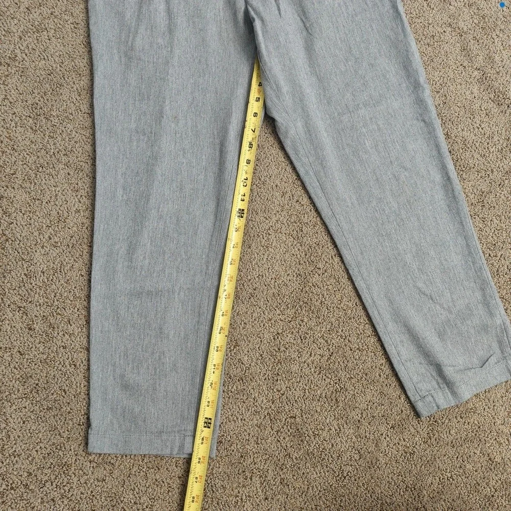 Rageblue Mens Gray Pleated Tapered Trousers Elastic Waist Cuffed Pants Size L
